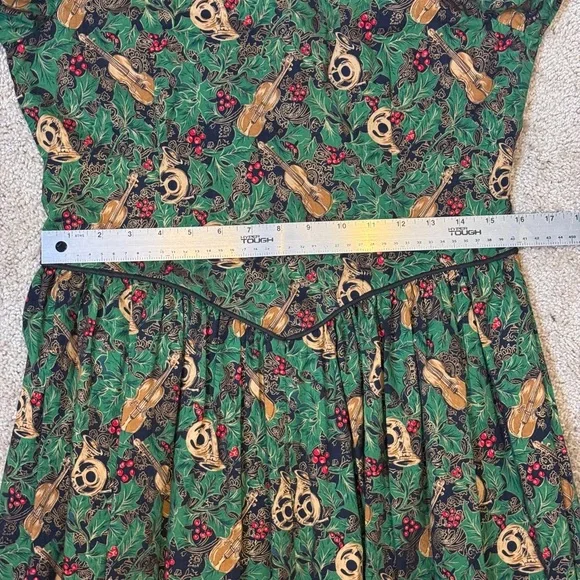 Vintage Handmade Floral Dress with Lace Collar Cottagecore Feminine Size 10/12 - Picture 10 of 14